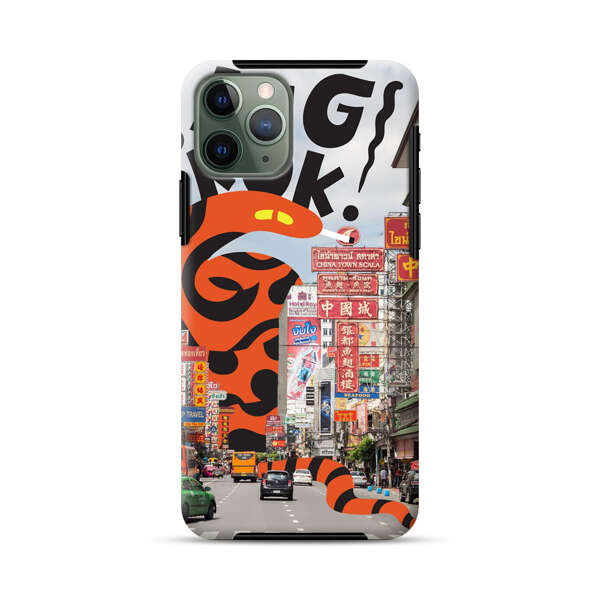 Bangkok Chinatown Snake Street Scene iPhone 11 Pro Max Impact Case
