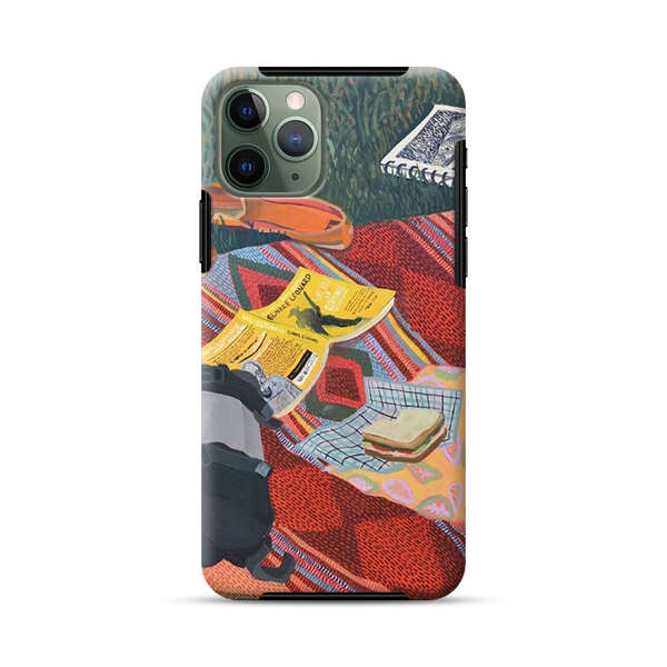 Charming Picnic Scene with Blanket and Food iPhone 11 Pro Max Impact Case