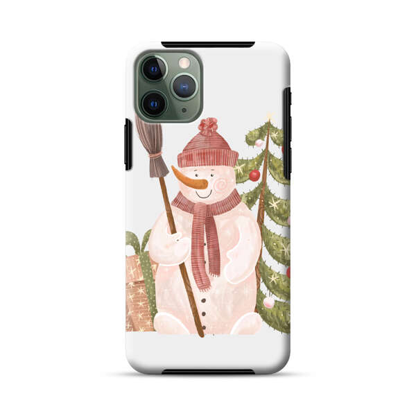 Charming Winter Snowman Illustration iPhone 11 Pro Max Impact Case