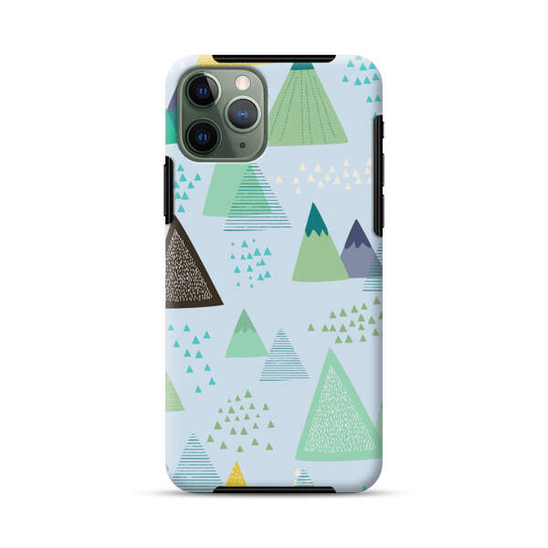 Colorful Abstract Mountain Pattern iPhone 11 Pro Max Impact Case