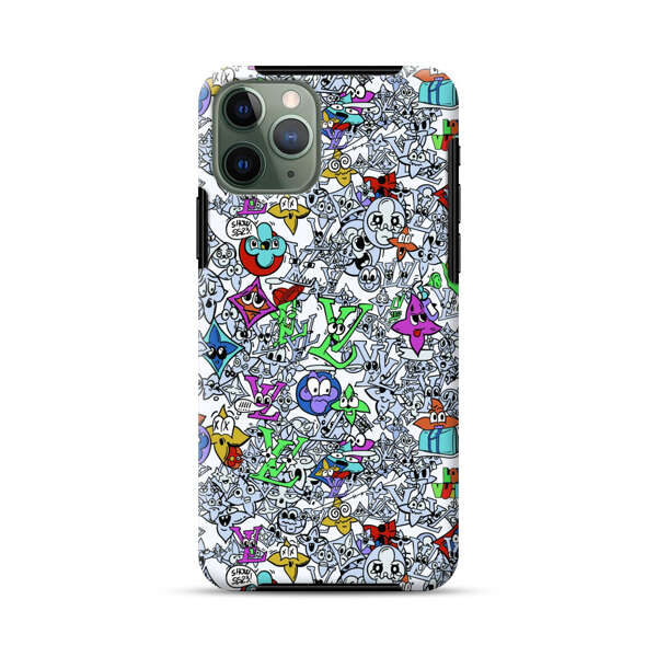 Colorful Cartoon Graffiti Pattern iPhone 11 Pro Max Impact Case