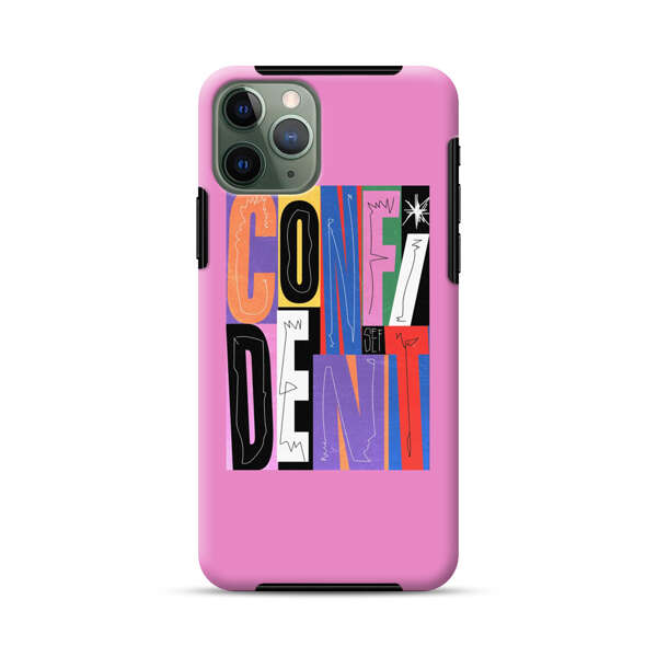 Confident Bold Colorful Typography iPhone 11 Pro Max Impact Case