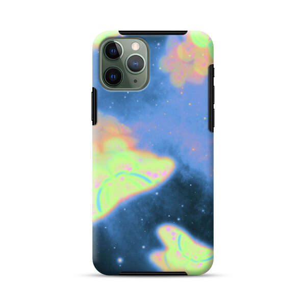 Dreamy Glowing Cosmic Butterflies iPhone 11 Pro Max Impact Case