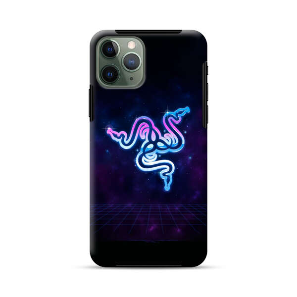 Glowing Neon Triple Snake iPhone 11 Pro Max Impact Case