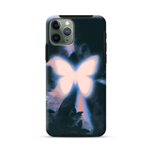 Glowing White Butterfly iPhone 11 Pro Max Impact Case