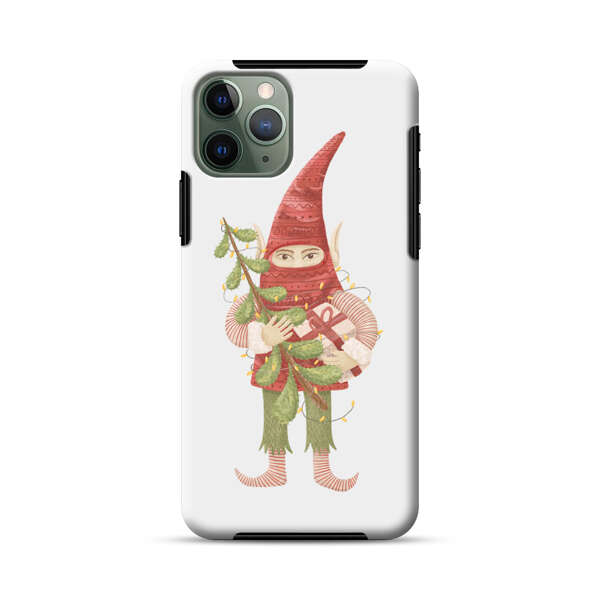 Holiday Gnome with Mistletoe and Gift iPhone 11 Pro Max Impact Case
