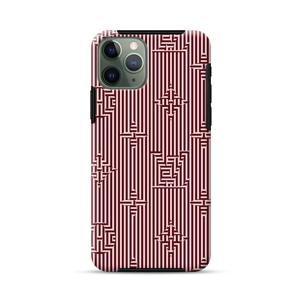 Intricate Geometric Striped Pattern iPhone 11 Pro Max Impact Case