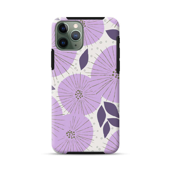 Lavender Flower Pattern iPhone 11 Pro Max Impact Case