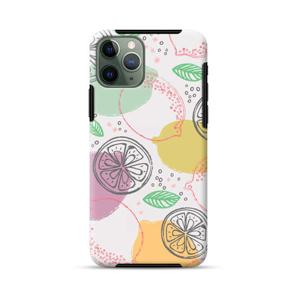 Lemon Colorful Abstract Pattern iPhone 11 Pro Max Impact Case