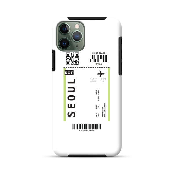 Minimalist Seoul Boarding Pass iPhone 11 Pro Max Impact Case