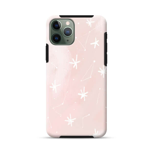 Pink Stars and Constellation Pattern iPhone 11 Pro Max Impact Case