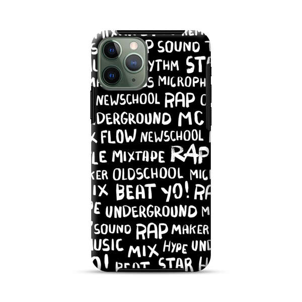 Rap Hip Hop Words Collage iPhone 11 Pro Max Impact Case