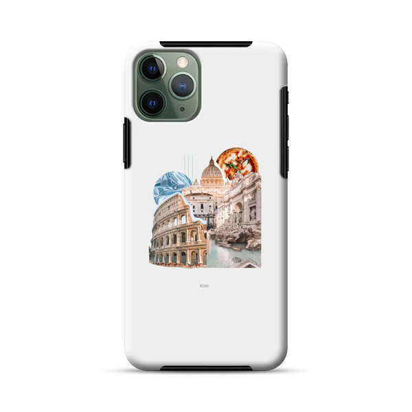 Rome Landmarks with Pizza iPhone 11 Pro Max Impact Case