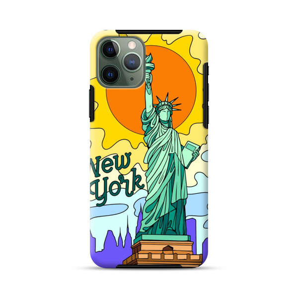 Statue of Liberty New York Artistic Sun iPhone 11 Pro Max Impact Case