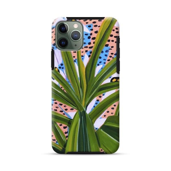 Tropical Leaves Abstract Pattern iPhone 11 Pro Max Impact Case