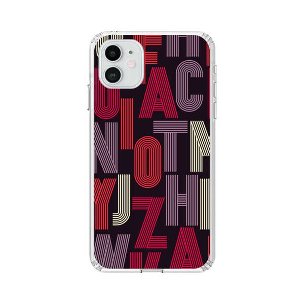 Abstract Letters Pattern iPhone 12 Case