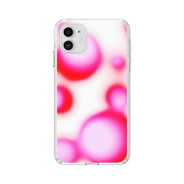 Abstract Pink and Red Blurry Circles iPhone 12 Case