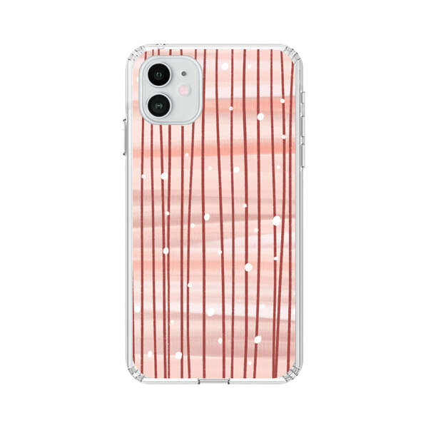 Abstract Vertical Lines Pink Pattern iPhone 12 Case