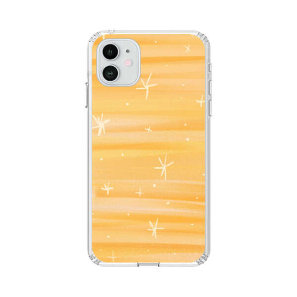 Bright Orange Star Pattern iPhone 12 Case