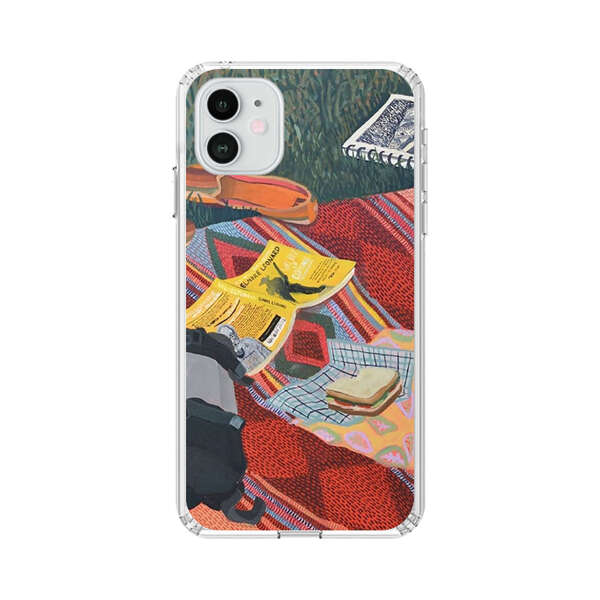 Charming Picnic Scene with Blanket and Food iPhone 12 Case