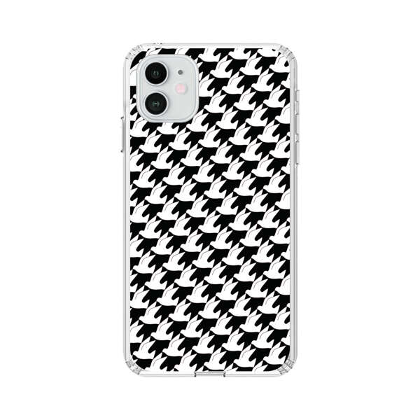 Classic Black and White Houndstooth Pattern iPhone 12 Case