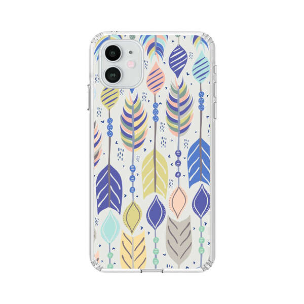 Colorful Feathers Pattern Pastel iPhone 12 Case