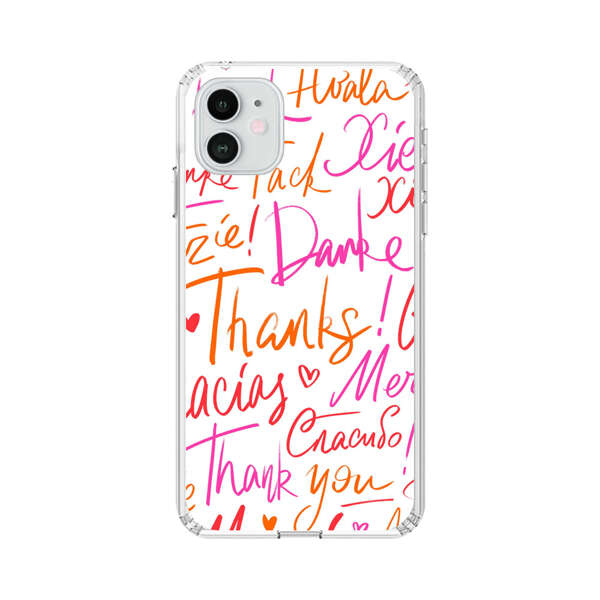 Colorful Thank You Multilingual Pattern iPhone 12 Case