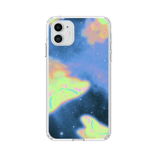 Dreamy Glowing Cosmic Butterflies iPhone 12 Case
