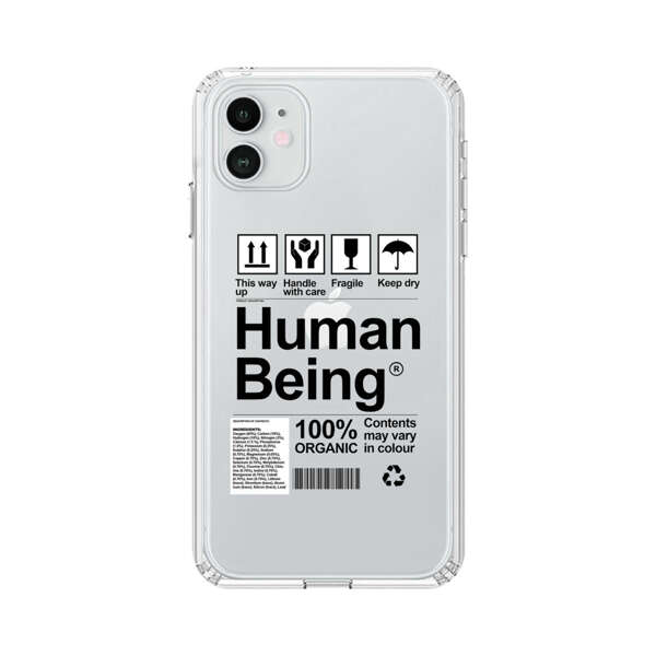 Human Being Fragile Label Design iPhone 12 Case