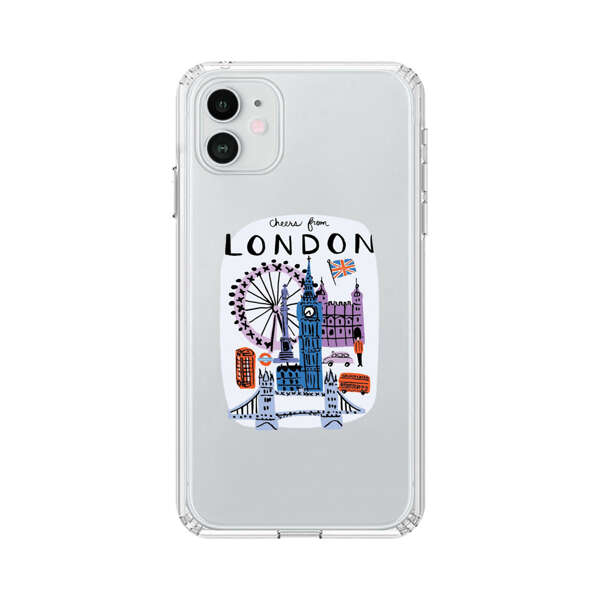 London Iconic Landmarks Illustration iPhone 12 Case