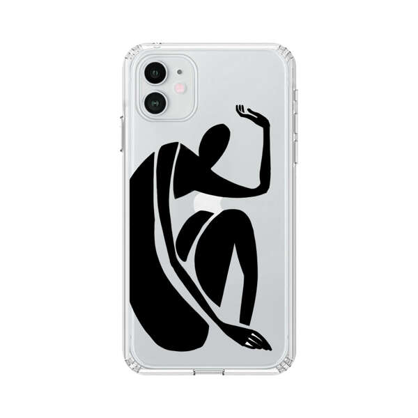 Minimalist Abstract Human Figure iPhone 12 Case