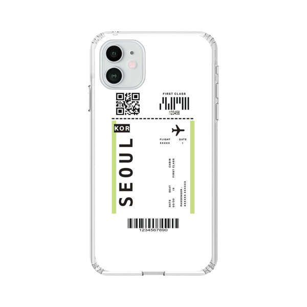 Minimalist Seoul Boarding Pass iPhone 12 Case