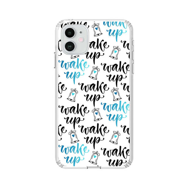 Motivational wake up call lettering pattern iPhone 12 Case