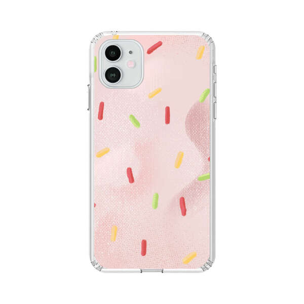 Pastel Pink Sprinkles Pattern iPhone 12 Case