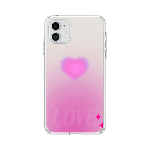 Pink Glowing Heart Love Sparkle iPhone 12 Case