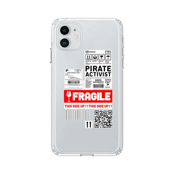 Pirate Activist Fragile Shipping Label iPhone 12 Case