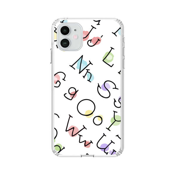 Playful Alphabet Pattern with Colorful Letters iPhone 12 Case