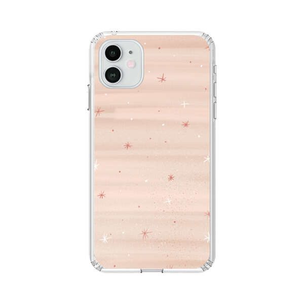Soft Pink Background with Delicate Stars iPhone 12 Case