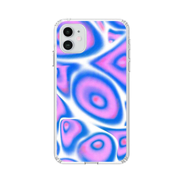 Vibrant Abstract Pink and Blue Swirl Pattern iPhone 12 Case