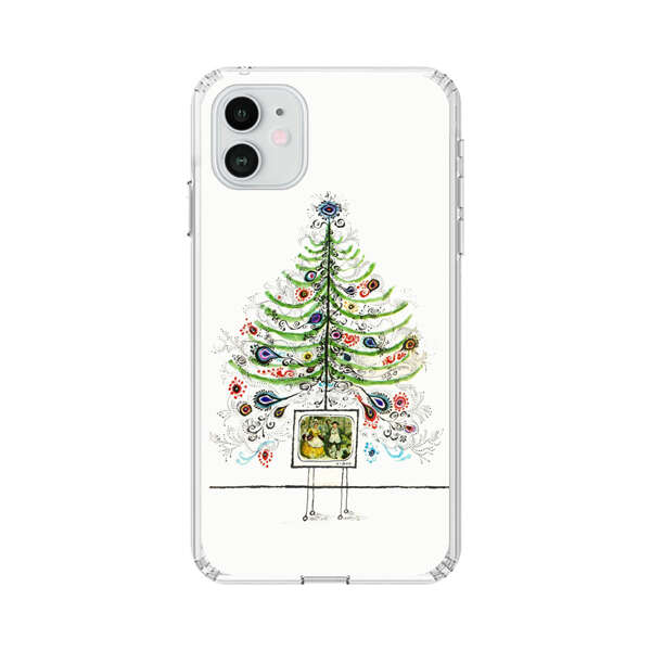 Whimsical Christmas Tree Artistic Design iPhone 12 Case