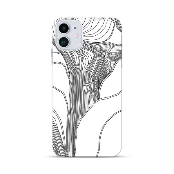 Abstract Line Art Design iPhone 12 Hard Case