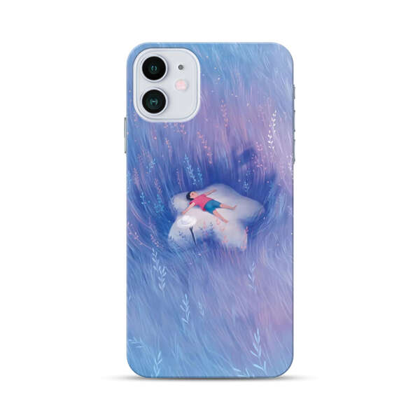 Child Relaxing in Dreamy Field iPhone 12 Hard Case