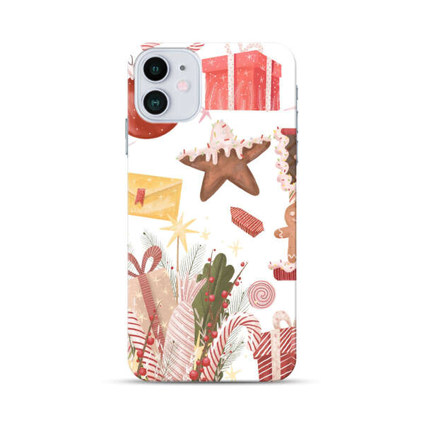 Holiday Gingerbread Candy Cane Gifts iPhone 12 Hard Case