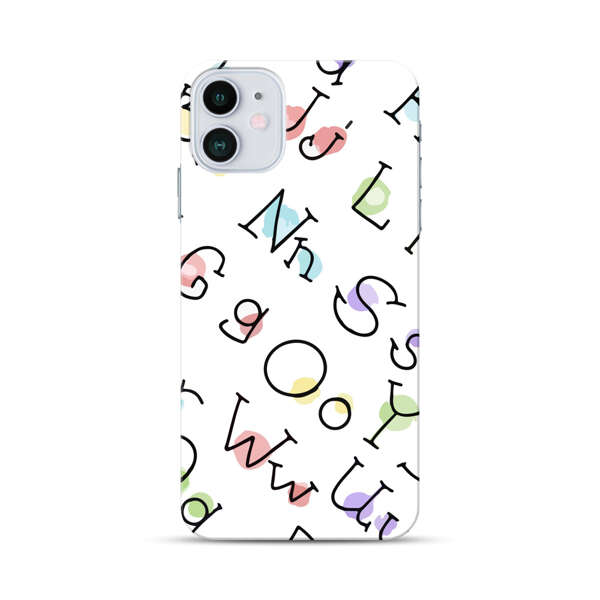 Playful Alphabet Pattern with Colorful Letters iPhone 12 Hard Case
