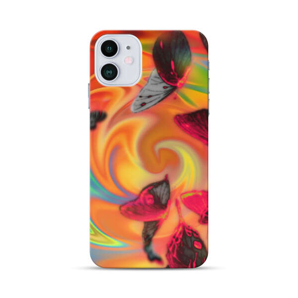 Psychedelic Butterflies Swirl iPhone 12 Hard Case