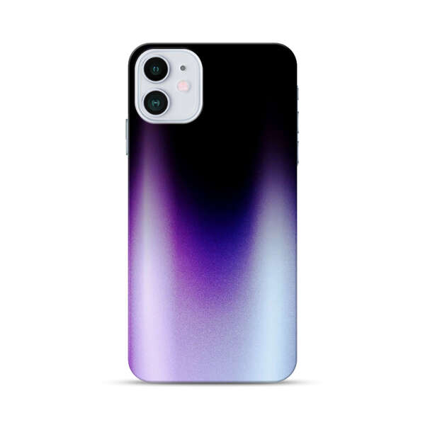 Purple Blue Gradient Flame iPhone 12 Hard Case