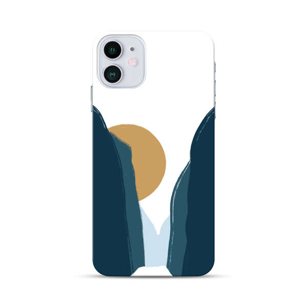 Sunset Between Dark Cliffs iPhone 12 Hard Case