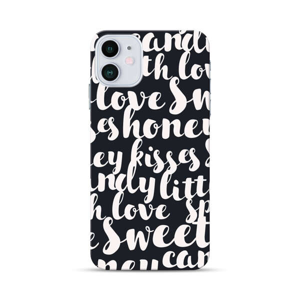 Sweet Honey Kisses Love Sugar Candy Pattern iPhone 12 Hard Case