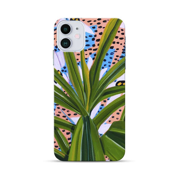 Tropical Leaves Abstract Pattern iPhone 12 Hard Case
