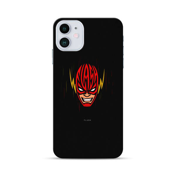 Vibrant Superhero Face with Lightning Bolts iPhone 12 Hard Case